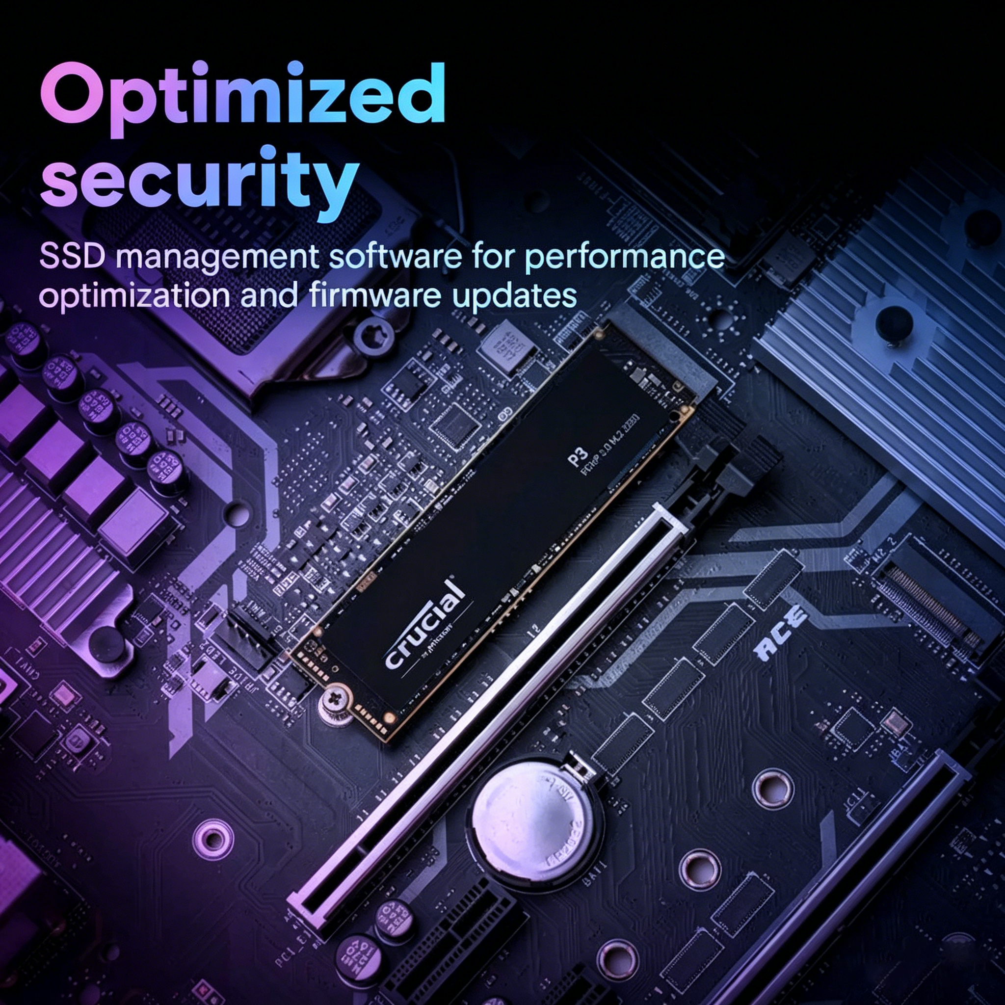 Crucial P3 PCIe 4.0 3D NAND NVMe M.2 SSD up to 5000MB/s