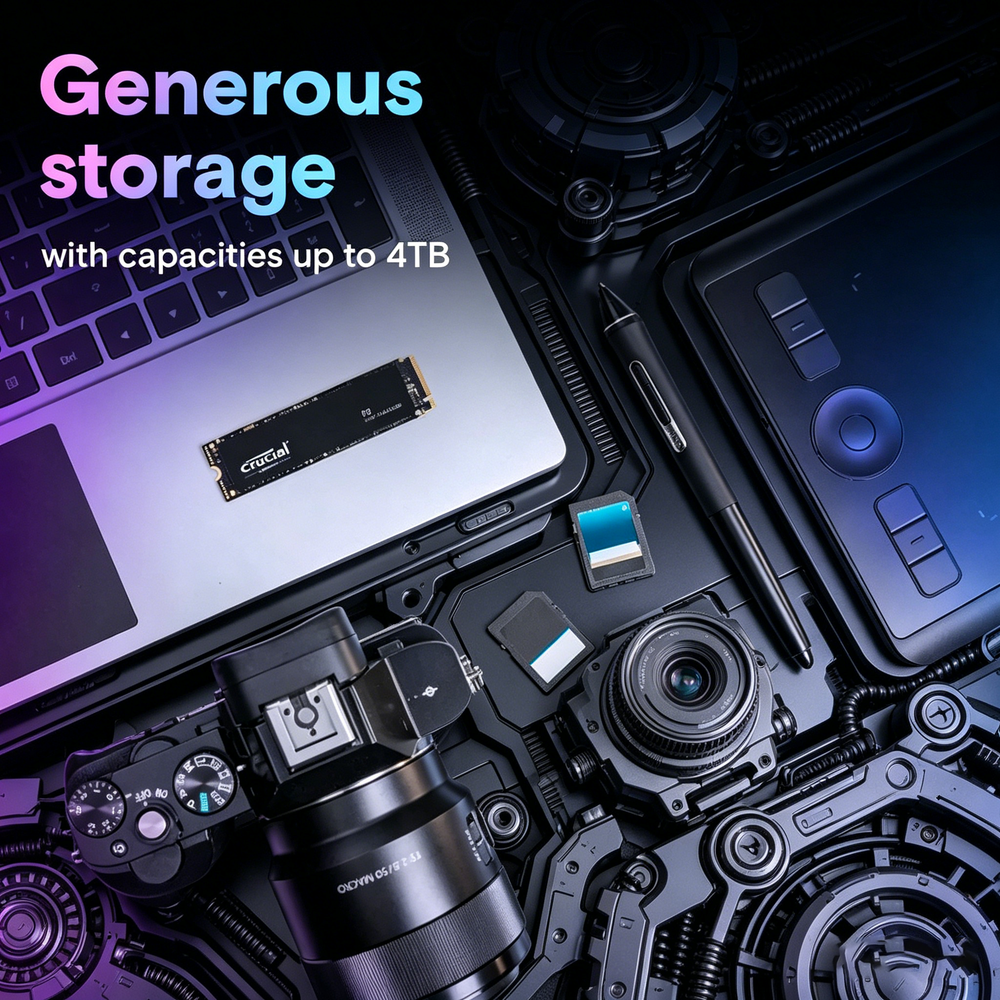 Crucial P3 PCIe 4.0 3D NAND NVMe M.2 SSD up to 5000MB/s